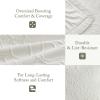Madison Park Queen Bedspread Oversized Chenille Floral Bespread with Fringes, Bedding Set Cozy Quilt, All Season Lightweight Soft Bedspread, Willow, Queen Sage 3 Piece(White)