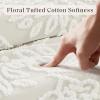 Madison Park Queen Duvet Cover Set Floral Chenille Tufted Cotton Duvet Cover for Queen Size Bed, Soft & Lightweight Queen Bedding Cover with Shams, Veronica, Full/Queen Grey/White 3 Piece(Off White)