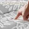 Madison Park Queen Duvet Cover Set Floral Chenille Tufted Cotton Duvet Cover for Queen Size Bed, Soft & Lightweight Queen Bedding Cover with Shams, Veronica, Full/Queen Grey/White 3 Piece(Warm Grey/White)