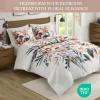 Madison Park Queen Duvet Cover Set, Floral Duvet Cover for Queen Size Bed Natural & Soft Cotton, Modern Shabby Chic All Season Queen Bedding Cover, Shams, Dahlia, Full/Queen, Peach/Off-White 3 Piece(Peach/Off-white)