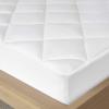 Madison Park Queen Mattress Protector Pad Waterproof Bed Cover, Breathable 300TC Sateen Cotton, Diamond Quilted Topper, Quiet Nights, Fitted Pocket Fits Up to 18 Inch, Machine Washable, White(King)