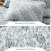 Madison Park Queen Quilt Set Cotton Coverlet Set with Cotton Filling for Queen Size Bed, All Season, Lightweight Queen Cotton Quilt Include Shams, & Décor Pillows, Dawn, Full/Queen Sage Green 6 Piece(Aqua)