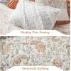 Madison Park Queen Quilt Set Cotton Coverlet Set with Cotton Filling for Queen Size Bed, All Season, Lightweight Queen Cotton Quilt Include Shams, & Décor Pillows, Dawn, Full/Queen Sage Green 6 Piece(Coral)