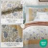 Madison Park Queen Quilt Set Cotton Coverlet Set with Cotton Filling for Queen Size Bed, All Season, Lightweight Queen Cotton Quilt Include Shams, & Décor Pillows, Dawn, Full/Queen Sage Green 6 Piece(Yellow)