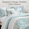 Madison Park Queen Quilt Set Cotton Coverlet Set with Cotton Filling for Queen Size Bed, All Season, Lightweight Queen Cotton Quilt Include Shams, & Décor Pillows, Dawn, Full/Queen Sage Green 6 Piece(Aqua)