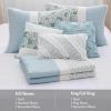 Madison Park Queen Quilt Set Cotton Coverlet Set with Cotton Filling for Queen Size Bed, All Season, Lightweight Queen Cotton Quilt Include Shams, & Décor Pillows, Dawn, Full/Queen Sage Green 6 Piece(Aqua)