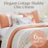 Madison Park Queen Quilt Set Cotton Coverlet Set with Cotton Filling for Queen Size Bed, All Season, Lightweight Queen Cotton Quilt Include Shams, & Décor Pillows, Dawn, Full/Queen Sage Green 6 Piece(Coral)