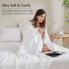 Madison Park Queen Size Blanket, 70% Rayon Bamboo-Based, 30% Cotton, Breathable for Hot Sleepers Menopause, Ultra Soft and Snag-Resistant, Summer Blanket for Bed or Couch, Queen 90″x90″ Sage Green(White)