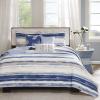 Madison Park Quilt Set Cottage Coastal Design, 6 Piece Set – All Season, Coverlet Bedspread Lightweight Bedding Layer, Shams, Toss Pillows, King/Cal King(104″x94″), Blue/White