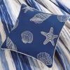 Madison Park Quilt Set Cottage Coastal Design, Starfish Print – All Season, Coverlet Bedspread Lightweight Bedding Layer, Shams, Toss Pillows, Full/Queen(90″x90″), Bayside Blue/Ivory 6 Piece(Blue/White)