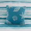 Madison Park Quilt Set Cottage Coastal Design, Starfish Print – All Season, Coverlet Bedspread Lightweight Bedding Layer, Shams, Toss Pillows, Full/Queen(90″x90″), Bayside Blue/Ivory 6 Piece(Aqua/White)