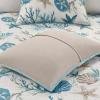 Madison Park Quilt Set Cottage Coastal Design, Starfish Print – All Season, Coverlet Bedspread Lightweight Bedding Layer, Shams, Toss Pillows, Full/Queen(90″x90″), Bayside Blue/Ivory 6 Piece(Aqua Multi)