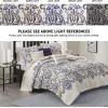 Madison Park Quilt Traditional Damask Design All Season, Lightweight Coverlet Bedspread Bedding Set, Matching Shams, Pillows, Full/Queen(90″x90″), Navy/White 6 Piece(Navy Blue)
