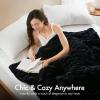 Madison Park Ruched Fur Luxury Throw Premium Soft Cozy Brushed Long Faux Fur For Bed, Couch or Sofa , 50×60″ , Ivory(Black)
