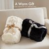 Madison Park Ruched Fur Luxury Throw Premium Soft Cozy Brushed Long Faux Fur For Bed, Couch or Sofa , 50×60″ , Ivory(Ivory)