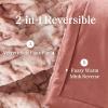 Madison Park Ruched Fur Luxury Throw Premium Soft Cozy Brushed Long Faux Fur For Bed, Couch or Sofa , 50×60″ , Ivory(Pink Tie Dye)
