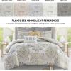 Madison Park Season Set, Matching Bed Skirt, Decorative-Pillows, Queen(90″x90″), Isla, Floral Medallion Blue 8 Piece(Yellow)