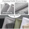 Madison Park Shower Curtain Waffle Weave, Vibrant Dyed, Waffle Shower Curtain 3M Scotchgard Moisture Management, Farmhouse Long Shower Curtains for Bathroom, Long: 72×78 White(Solid Grey)