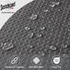 Madison Park Shower Curtain Waffle Weave, Vibrant Dyed, Waffle Shower Curtain 3M Scotchgard Moisture Management, Farmhouse Long Shower Curtains for Bathroom, Long: 72×78 White(Solid Charcoal Cationic Dyed)