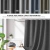 Madison Park Shower Curtain Waffle Weave, Vibrant Dyed, Waffle Shower Curtain 3M Scotchgard Moisture Management, Farmhouse Long Shower Curtains for Bathroom, Long: 72×78 White(Solid Charcoal Cationic Dyed)