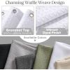 Madison Park Shower Curtain Waffle Weave, Vibrant Dyed, Waffle Shower Curtain 3M Scotchgard Moisture Management, Farmhouse Long Shower Curtains for Bathroom, Long: 72×78 White(Solid White)