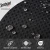 Madison Park Shower Curtain Waffle Weave, Vibrant Dyed, Waffle Shower Curtain 3M Scotchgard Moisture Management, Farmhouse Long Shower Curtains for Bathroom, Long: 72×78 White(Solid Black)