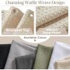 Madison Park Shower Curtain Waffle Weave, Vibrant Dyed, Waffle Shower Curtain 3M Scotchgard Moisture Management, Farmhouse Long Shower Curtains for Bathroom, Long: 72×78 White(Solid Beige)