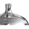 Madison Park Signature Ansen Ceramic Handmade Vase Set Home Décor – Metallic Accent Living Room Decoration Ideal for Shelf, Side Table, Mantle Ornaments, Multi Size, Bronze 3 Piece(Silver)