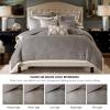 Madison Park Signature Cozy Comforter Set – All Season Bedding Combo Filled Insert and Removable Duvet Cover, Shams, Decorative Pillows, King (110 in x 96 in), Geometric Grey 10 Piece(Geometric Grey)