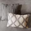 Madison Park Signature Cozy Comforter Set – All Season Bedding Combo Filled Insert and Removable Duvet Cover, Shams, Decorative Pillows, King (110 in x 96 in), Geometric Grey 10 Piece(Geometric Grey)