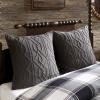 Madison Park Signature Cozy Comforter Set – All Season Bedding Combo Filled Insert and Removable Duvet Cover, Shams, Decorative Pillows, Plaid Brown/Black King (110 in x 96 in) 10 Piece(Plaid Brown)