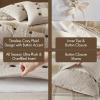 Madison Park Signature Cozy Comforter Set – All Season Bedding Combo Filled Insert and Removable Duvet Cover, Shams, Decorative Pillows, Plaid Brown/Black King (110 in x 96 in) 10 Piece(Neutral)