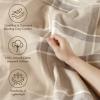 Madison Park Signature Cozy Comforter Set – All Season Bedding Combo Filled Insert and Removable Duvet Cover, Shams, Decorative Pillows, Plaid Brown/Black King (110 in x 96 in) 10 Piece(Neutral)