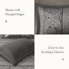 Madison Park Traditional Damask Design All Season, Lightweight Coverlet Bedspread Bedding Set, Matching Shams, Pillows, (102″x118″), Bellagio, Jacquard Grey, 5 Piece(Grey)