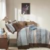 Madison Park Traditional Damask Design All Season, Lightweight Coverlet Bedspread Bedding Set, Matching Shams, Pillows, (102″x118″), Bellagio, Jacquard Grey, 5 Piece(Blue/Brown)