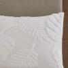 Madison Park Tufted Chenille Cotton Comforter, All Season Bedding Set, Matching Shams, Viola, Damask Off White King/Cal King(104″x92″) 3 Piece(Coastal Palm Leaf White)