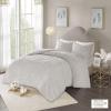 Madison Park Tufted Chenille Cotton Comforter, All Season Bedding Set, Matching Shams, Viola, Damask Off White King/Cal King(104″x92″) 3 Piece(Floral Grey)