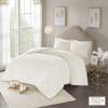 Madison Park Tufted Chenille Cotton Comforter, All Season Bedding Set, Matching Shams, Viola, Damask Off White King/Cal King(104″x92″) 3 Piece(Floral Off White)
