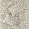 Madison Park Tufted Chenille Cotton Comforter, All Season Bedding Set, Matching Shams, Viola, Damask Off White King/Cal King(104″x92″) 3 Piece(Floral Taupe)