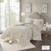 Madison Park Tufted Chenille Cotton Comforter, All Season Bedding Set, Matching Shams, Viola, Damask Off White King/Cal King(104″x92″) 3 Piece(Floral Taupe)