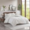 Madison Park Tufted Chenille Cotton Comforter, All Season Bedding Set, Matching Shams, Viola, Damask Off White King/Cal King(104″x92″) 3 Piece(Geometric Ogee White)