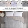 Madison Park Twin Blanket Quilted Microfiber, Satin Binding, 3M Scotchgard Moisture Wicking Treatment, Soft and Lightweight Summer Blanket for Couch, Windom, Twin, Orange(Diamond Dark Grey)