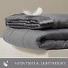 Madison Park Twin Blanket Quilted Microfiber, Satin Binding, 3M Scotchgard Moisture Wicking Treatment, Soft and Lightweight Summer Blanket for Couch, Windom, Twin, Orange(Satin Trim  Charcoal)