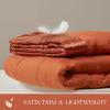 Madison Park Twin Blanket Quilted Microfiber, Satin Binding, 3M Scotchgard Moisture Wicking Treatment, Soft and Lightweight Summer Blanket for Couch, Windom, Twin, Orange(Orange)