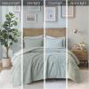 Madison Park Ultra Soft Luxury Premium Plush Comforter Mini Modern All Season Down Alternative Bedding Set with Matching Sham, King, Ivory(Aqua)
