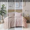 Madison Park Ultra Soft Luxury Premium Plush Comforter Mini Modern All Season Down Alternative Bedding Set with Matching Sham, King, Ivory(Blush)