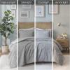 Madison Park Ultra Soft Luxury Premium Plush Comforter Mini Modern All Season Down Alternative Bedding Set with Matching Sham, King, Ivory(Grey)