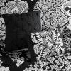Madison Park Vienna Cotton Poly Blend Duvet Set – Classic Traditional Design, Cozy All Season Comforter Cover, Matching Shams, Decorative Pillows Vienna, Full/Queen(90″x90″), Indigo 6 Piece(Black/White)
