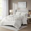 Madison Park Violette 100% Chenille Cotton Tufted Duvet – Boho Medallion Design, Modern Luxe All Season Comforter Cover Bed Set with Matching Shams, Full/Queen(90″x90″), Ivory/Taupe 3 Piece(Violette Ivory/Taupe)