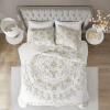 Madison Park Violette 100% Chenille Cotton Tufted Duvet – Boho Medallion Design, Modern Luxe All Season Comforter Cover Bed Set with Matching Shams, Full/Queen(90″x90″), Ivory/Taupe 3 Piece(Violette Ivory/Taupe)